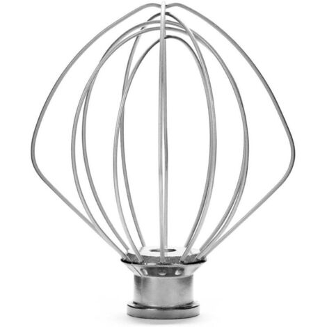 Fouet en acier inoxydable compatible avec robot de cuisine KitchenAid 5KSM5THWSS (K45WW) (1/4)