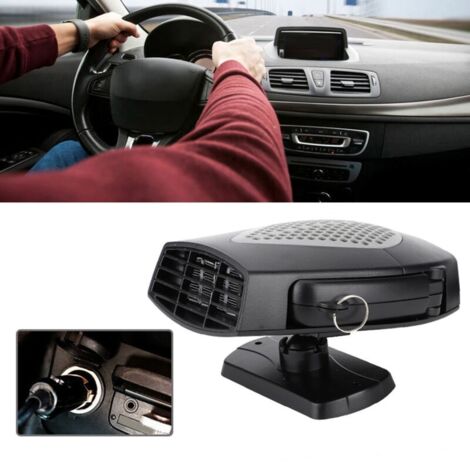 24V voiture véhicule Portable chauffage ventilateur chauffage dégivreur désembuage accessoire pratique gris noir (1/5)