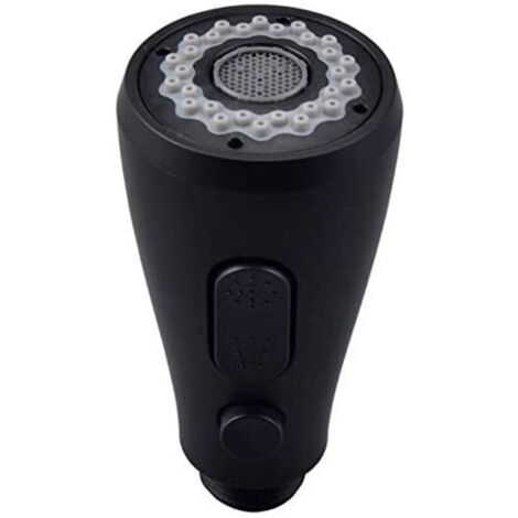 Douchette Robinet Cuisine 1 Jets Tête de Douche Remplacement Douchette pour Mitigeur Cuisine (peint en noir)