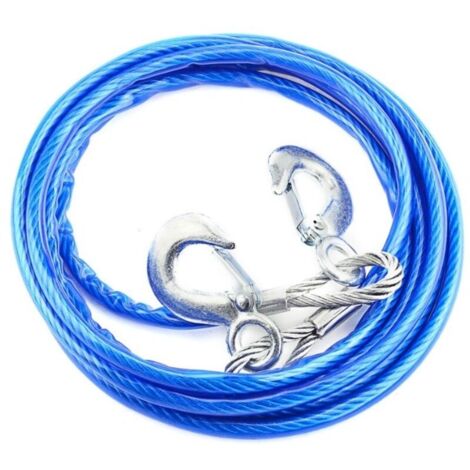 Corde de remorque de voiture épaissie 4 mètres 5 tonnes (8mmX4M) remorque extérieure corde de traction de voiture d'évasion hors route forte (1/4)