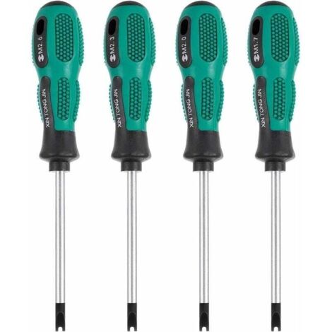 Kit de 4 tournevis embouts U à fourche magnétique – Acier au chrome-vanadium – Conception ergonomique pour confort – Pour vis tenaces (1/5)