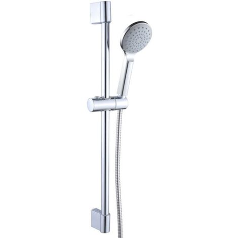 Ensemble de douche. barre de douche avec pommeau de douche. tuyau. support de douchette.Chrome. Argent (1/4)