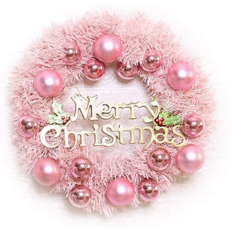 Guirlande de Noël Guirlande de Porte Guirlande Murale 30CM Guirlande de Porte de Noël Artificielle Guirlande de Noël avec Boules de Noël Guirlande Artificielle Décoration de Noël Décoration de Noël,Ro (1/5)