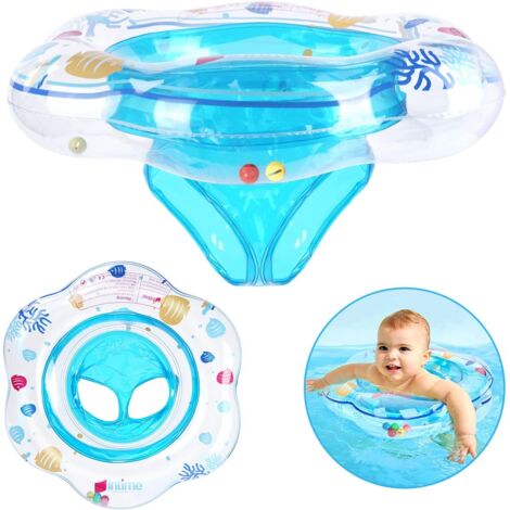 Bouée bébé flottante avec siège – PVC haute densité 0,25 mm – Conçue pour bébés 6-36 mois – Double soupape de sécurité