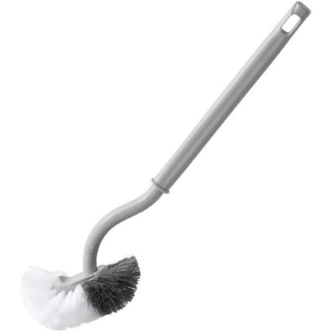 Brosse de Rechange Brosses à WC, Brosse de Toilette en Plastique à Long Manche avec Poils multifonctionnels pour la lèvre inférieure et Le Nettoyage en Profondeur (1/5)