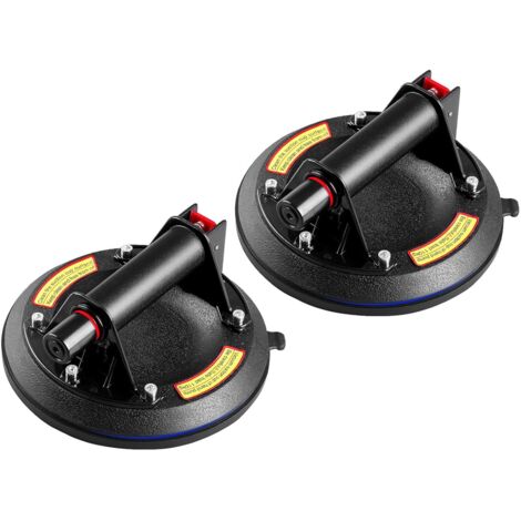 Ventouse Carrelage, 2 Pièces 8" Ventouse Vitre Professionnelle,Ventouse de Levage en Verre, Vide Ventouse en Verre, Charge 110 kg (1/5)