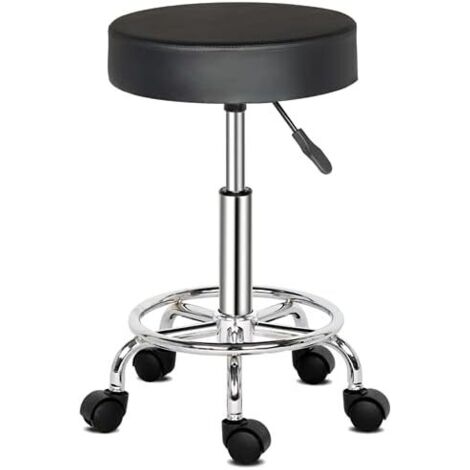 Tabouret de Bureau, Tabouret à roulettes Rotation à 360°, pour Salon de Massage, Bureau, Clinique (1/6)