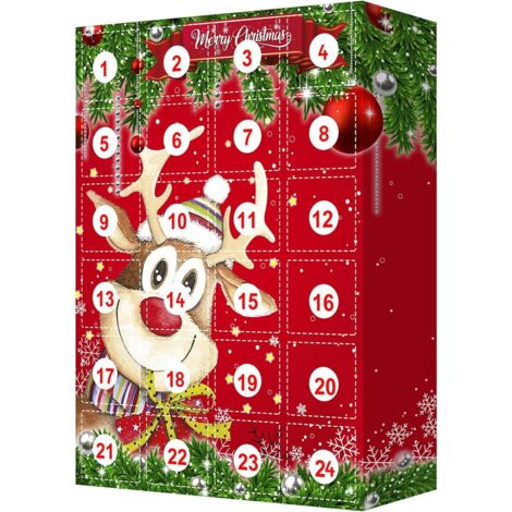 Ersandy – Calendrier de l'Avent de Noël 2022 – Ornements à suspendre – 24 jours de surprises – Matériaux non toxiques et sans BPA