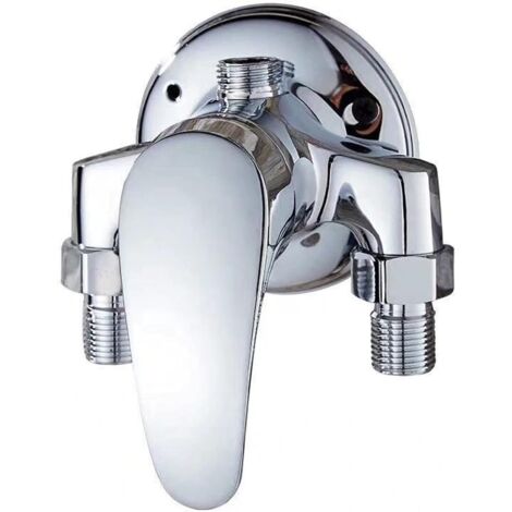 Ersandy – Mitigeur de douche mural en laiton chromé – Levier unique pour réglage rapide – Résistant à la corrosion – Installation facile sans plombier (1/5)