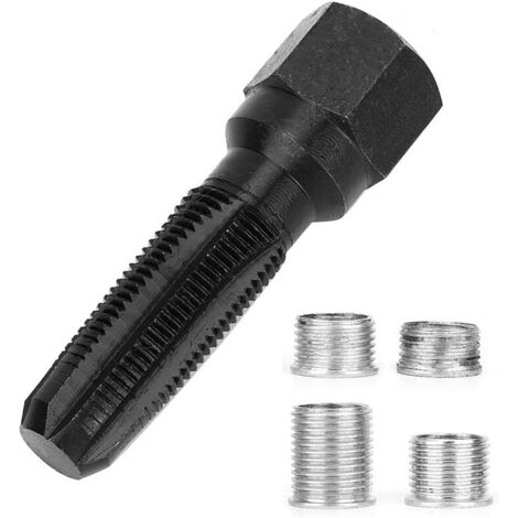 Kit de réparation de Filetage, 14mm M-14  1.25 en Acier Trou de Bougie d'allumage Outil de réparation de Filetage régénérateur de Fil (1/5)