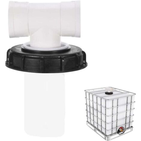 ZVD T-Forme Couvercle de Réservoir IBC avec Filtre en Nylon Lavable pour Réservoir d'eau de Pluie IBC 1000 litres,Filtre À Couvercle IBC Accessoires de Réservoir IBC,Filtre à Eau de Pluie en Nylon 165 (1/4)