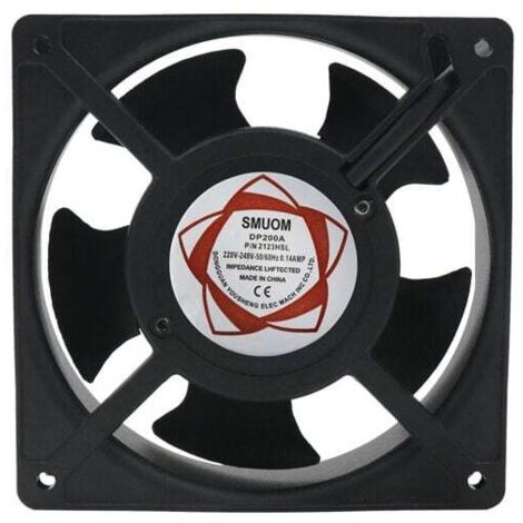 ZVD – Ventilateur axial haute température 120 x 120 x 38 mm – Silencieux et enfichable – Optimise circulation air chaud – Compatible poêles et chaudières