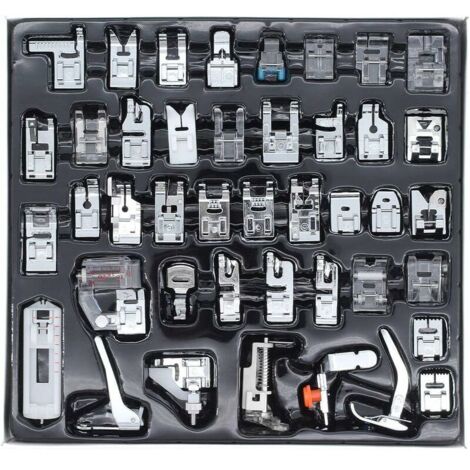 COUCOU 42 PCS Machine à Coudre Piedsdebiche Set Home Machine à Coudre MultiFunction Pieddebiche Costume Combinaison Cadeaux de Couture Convient pour la Plupart des modèles de Machines à Coudre