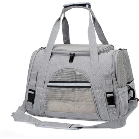 Longziming – Sac de transport pour chat et petit chien – Oxford 600D léger – Charge max 6 kg – Bandoulière amovible – Coussin moelleux lavable