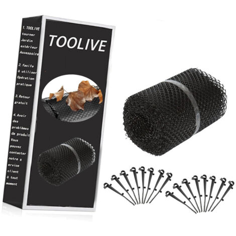 Grillages de protection pour gouttière avec 15clips de fixation ,Grillage gouttière,8 m de Long, Plastique, Protection Anti-Feuilles mortes, 15 cm de Large, Pratique, Noir Adulte Unisexe, 1 élément (1/5)