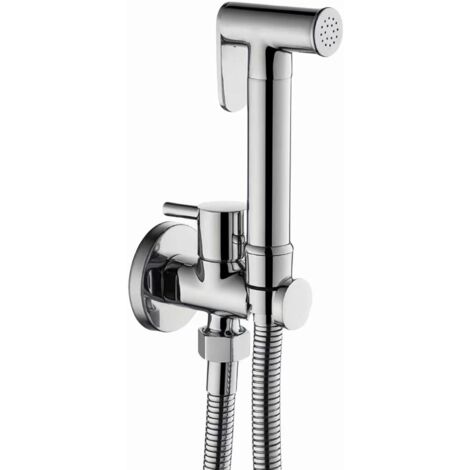 ZVD Kit Douchette wc, Pulvérisateur de Toilette pour Bidet Mural Laiton Douchette à Main Bidet Haute Pression Kit de Pulvérisateur de Bidet à Main pour l'hygiène Personnelle (Chrome)