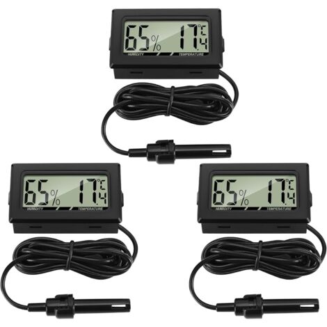 ZVD – Thermomètre numérique avec hygromètre à sonde externe – Plage de température -50℃~70℃ – Précision ±1℃ – Longueur câble 1,5m