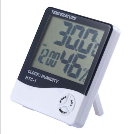Mobilier d'intérieur Horloge Humidimètre numérique thermomètre intérieur LCD hygromètre température réveil , HTC-1 LangRay (1/5)