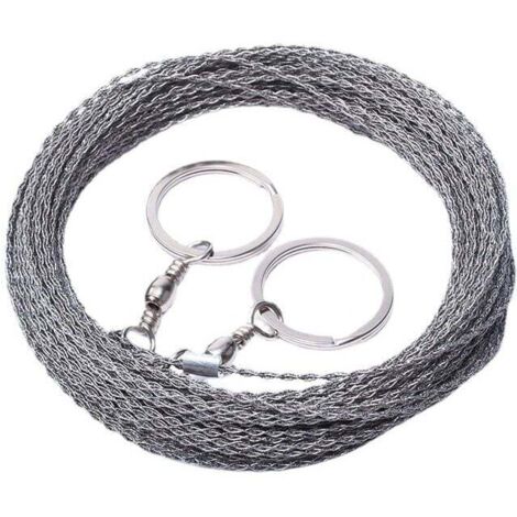 ZVD Scie à fil extérieure de 10 mètres de long, câble de survie pour scie à fil, corde de coupe de fil de tronçonneuse en acier inoxydable épaissi (1/4)