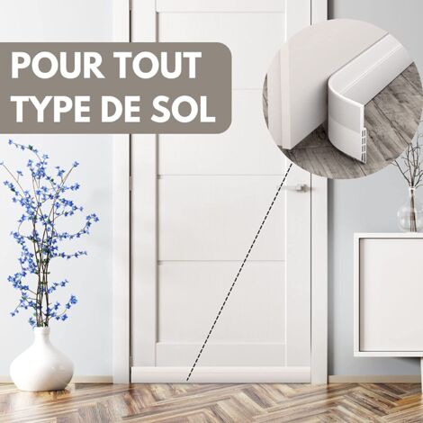 93CM Joint Brosse Bas de Porte 2025 - Hauteur Surélevée 40mm Renforcé｜Isolation Thermique & Phonique｜Anti-Poussière, Courant d'air, Insectes｜Auto-adhésif À Découper (Marron