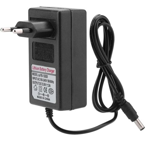 GARRYFIZH Adaptateur Secteur, AC 12.6V 2A Chargeur de Remplacement pour Batterie Lithium-ION Chargeur Mural Portable Adaptateur de Prise EU pour Appareils Électroniques Domestiques.(EU)