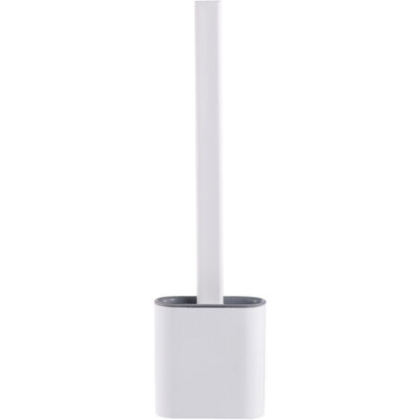 Brosse de Toilette Brosse WC, Brosse de Toilette en Silicone Balayette WC en Silicone Antibactérienne à Séchage Rapide, Brosse Toilettes à Manche Long (1/5)