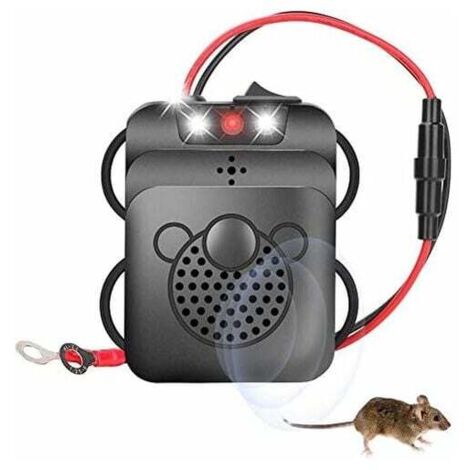Répulsif à Ultrasons pour Parasites,Électronique Dissuasion de Rat,Contrôle des Parasites Rejet des Souris et des Rongeurs avec Lampes Stroboscopiques à Del pour Voiture, Grange, Cuisine