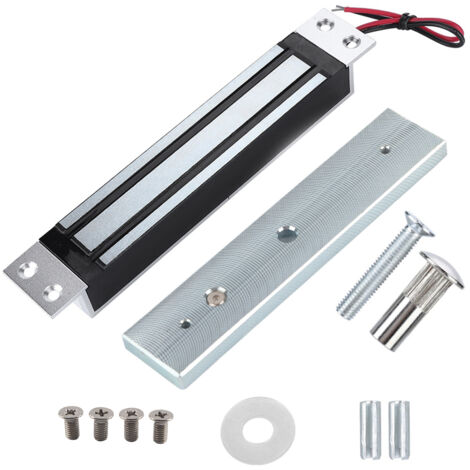 Jeffergarden DC12V 280kg/600Lbs Serrure magnétique électrique Force de maintien Serrure électromagnétique Mode NC sécurisé