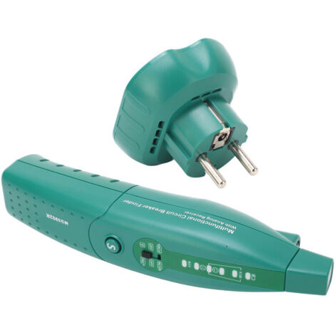 Jeffergarden – Détecteur de disjoncteur automatique – Testeur de prise 220V avec lampe de poche – Avertissement batterie faible – Pour bureaux et maisons - MS5902 (1/5)