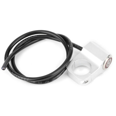 GARRYFIZH Interrupteur de phare de guidon en alliage d'aluminium, avec indicateur LED rouge, pièces de Modification pour motos, 25mm