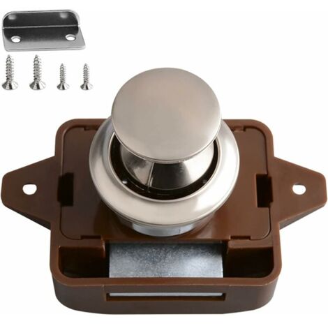 outon Poussoir Loquet Serrures pour Camping-Car Serrure de Meuble Boutons Poussoir Porte Serrure de Porte Meuble Fermoir pour de Placard de Camping Cars de Yacht de Bateau de Tiroirs