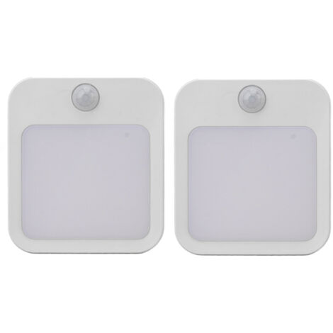 GARRYFIZH Mini veilleuse LED blanche chaude avec capteur de mouvement, 2 pièces, veilleuse à luminosité réglable, prise ue 110-220V (1/5)