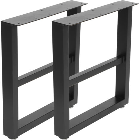 Gistuch – Pieds de table basse en fer noir – Lot de 2 – Dimensions 39.5 x 8 x 44.5 cm – Capacité 800 lbs – Installation rapide avec kit de vis
