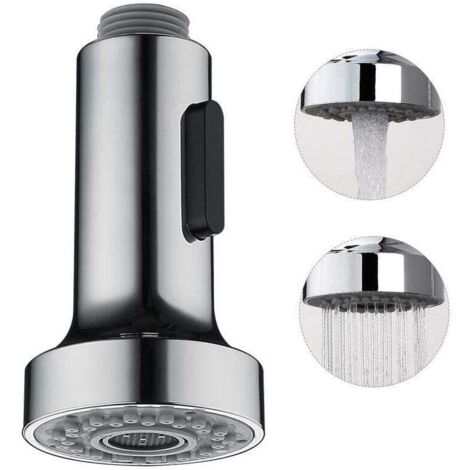 Douchette pour Robinet Cuisine Douchette 2 Modes Tête Robinet Cuisine Douchette Remplacement Douchette pour Rétractable Mitigeur Cuisine,Chromé ,G1/2" (1/3)