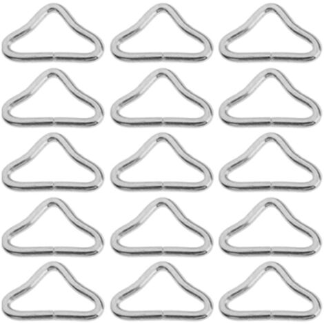 Ressort de Trampoline, Boucle de Triangle de Trampoline, Trampoline V Bagues en Acier Inoxydable Triangle Bagues Boucle pour Bracelet Keeper Trampoline Bounce Bounce Accessoires 10pcs