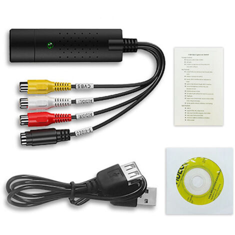 Serbia – Convertisseur vidéo USB 2.0 pour VHS vers numérique – Capture audio et vidéo haute qualité – Compatible NTSC, PAL, SECAM – Logiciel de montage inclus