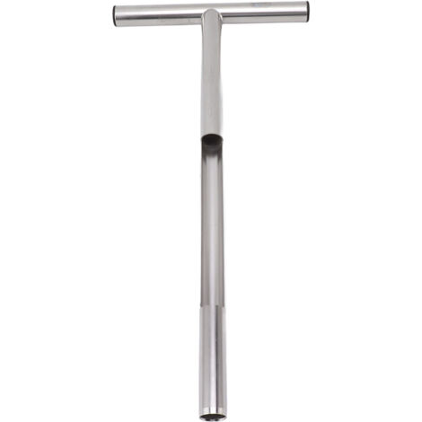 Jeffergarden Sonde d'échantillonneur de sol 304 en acier inoxydable Protable T poignée outil d'échantillonnage de sol pour ferme jardin pelouse 21in (1/5)