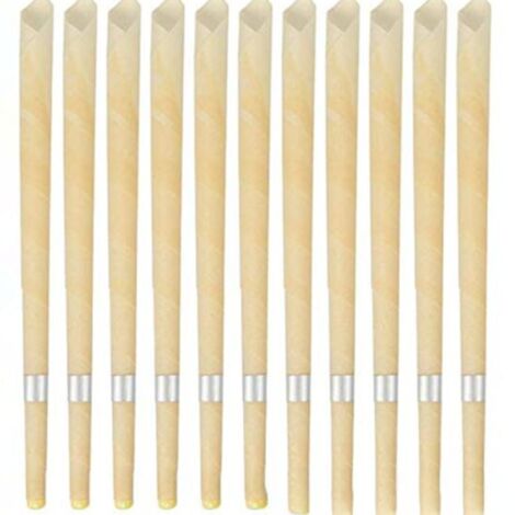 Serbia – Bougies d'oreille en cire d'abeille 22cm – Durée de combustion 10-12 min – Coton biologique pour dissoudre le cérumen naturellement (1/5)