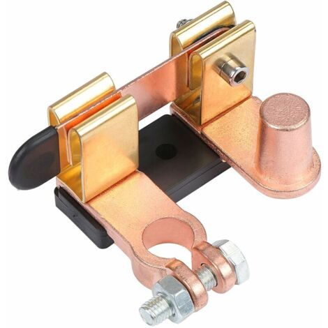 Interrupteur Coupe-Batterie De Voiture En Laiton, Commutateur De Déconnexion Maître De Batterie Négative 12 V 24 V (1/5)