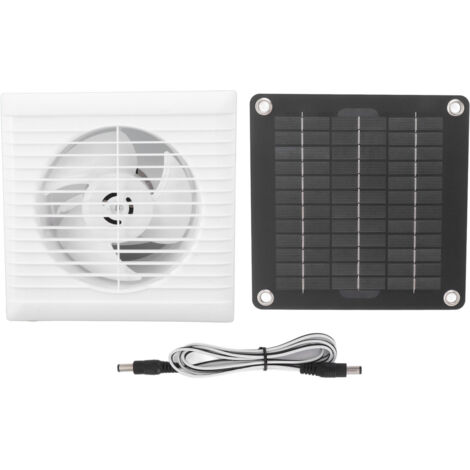 Jeffergarden – Ventilateur d'extraction solaire 10W 12V – Étanche IP67 – 6 pouces pour poulailler et abris – Circulation d'air efficace