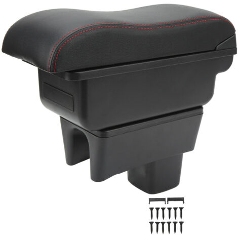Jeffergarden Bote d'accoudoir de Console de voiture grande capacité remplacement de ligne rouge de Surface noire au toucher lisse pour Suzuki Swift 20052021 (1/4)
