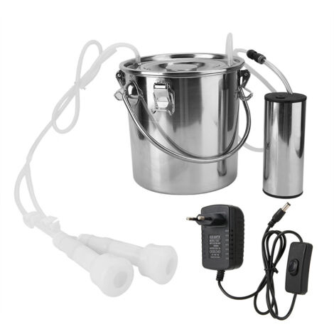Nannigr Kit de traite de vache, mouton, chèvre, Machine à traire électrique Portable, prise ue (pour vache)