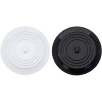 Silicone lavabo Bouchon, Bouchons de Baignoire en Silicone, Bouchons de vidange universels Bouchon evier de Cuisine, pour évier de Cuisine, lavabo de Salle de Bain(6 Pouces,2 Pièces)