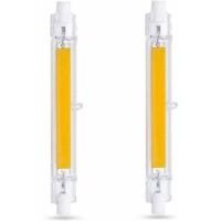Ampoule LED R7S 118mm 10W Blanc Froid 6000K. 1000LM. Équivalent Lampe Halogène R7S J118 80W 100W. Dimmable. Ampoule R7S 118mm Slim COB LED pour Applique Murale/Lampadaire. lot de 2