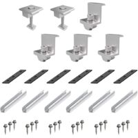 Ersandy – Support de montage pour panneaux solaires – Alliage aluminium AL6005-T5 – Résistance à la corrosion et UV – 6 mini rails et accessoires inclus