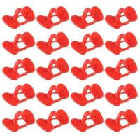 20 Pcs Chicken Goggles, No Bolt Chicken Goggles, Chicken Anti-pecking Glasses Farm Equipment Red