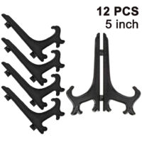12 pièces chevalets en plastique supports d'assiettes, supports d'assiettes, assiettes pliantes, présentoirs pour la présentation d'assiettes de collecte, supports de bols, livres, assiettes, DVD, ima