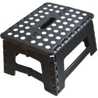 Tabouret pliant avec marche pied – Capacité de charge 150 kg – Matériau PP – Dimensions 29x22x22 cm – Pour cuisine, salle de bain, bureau