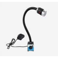 Largeight – Lampe d'établi LED 9 W étanche – Base magnétique puissante – Tube flexible 360° – Tension 220 V – Flux lumineux 1080 lm