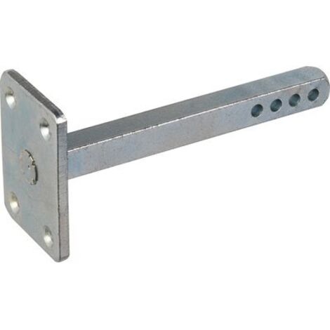 Duval – Tige carrée perforée sur platine 7 x 70 mm – Pour poignée de porte – Usage pour bois dur – Fixation solide et durable